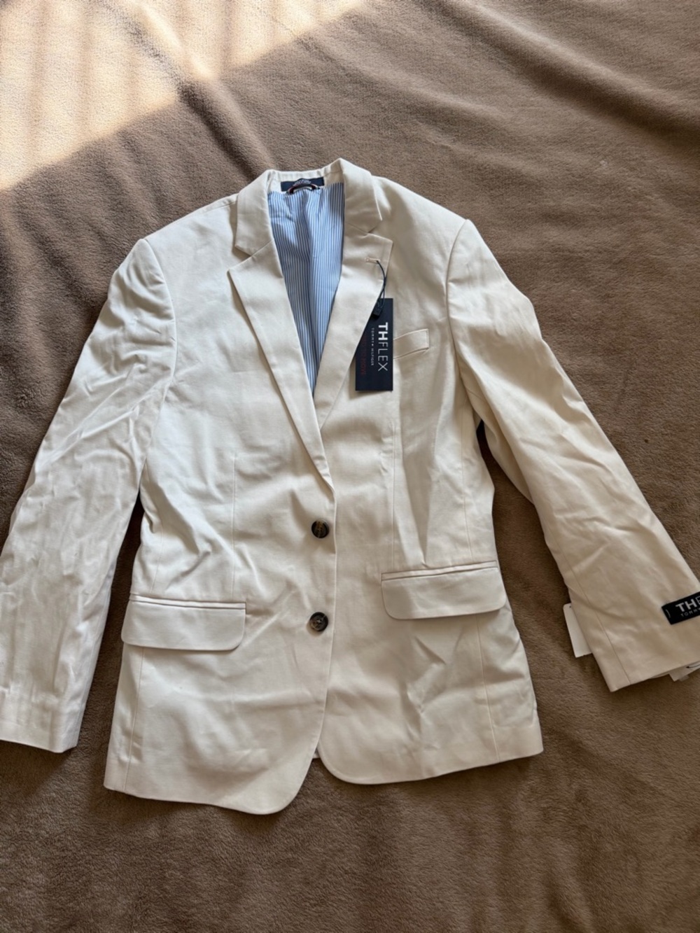 Tommy Hilfiger Cream Kids' Single-Breasted Blazer